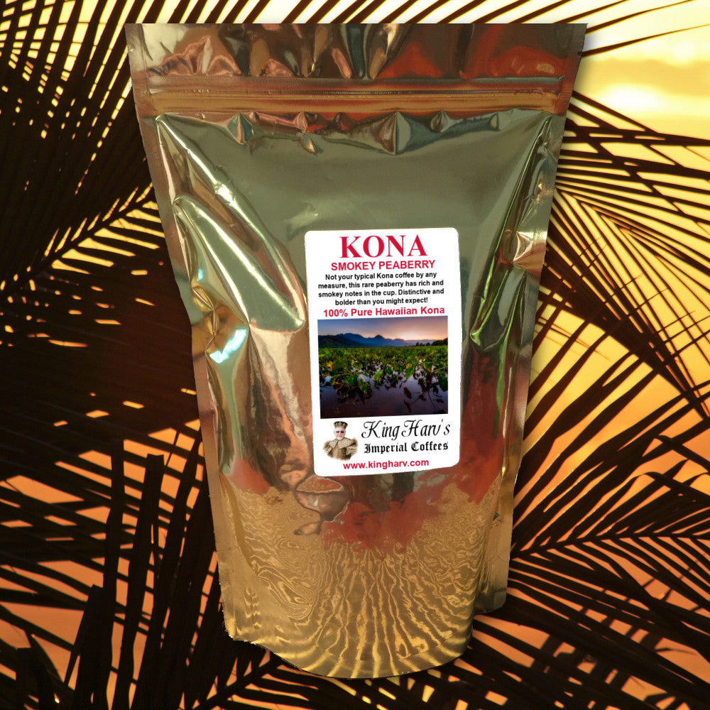 Kona Smokey Peaberry 1 lb - FREE SHIPPING